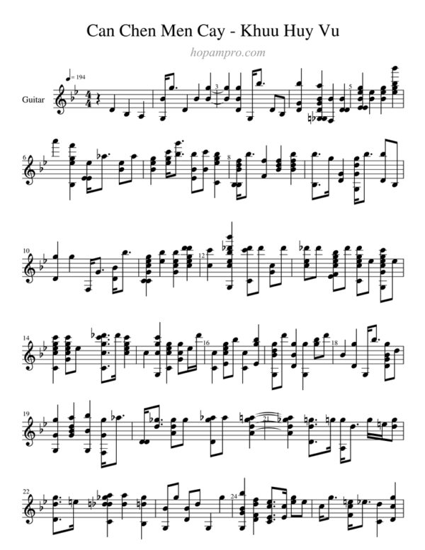 Can_Chen_Men_Cay -_Khuu_Huy_Vu - sheet
