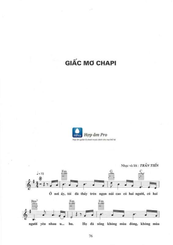 Giac mo Chapi - sheet