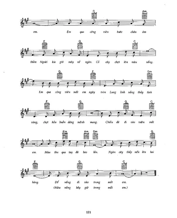 Nắng Thủy Tinh - Trịnh Công Sơn 2 Sheet Nắng thủy tinh
