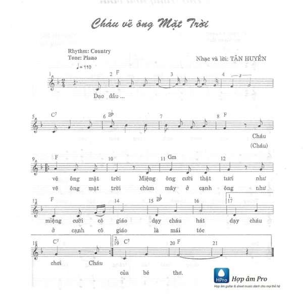 Chau ve ong mat troi - sheet