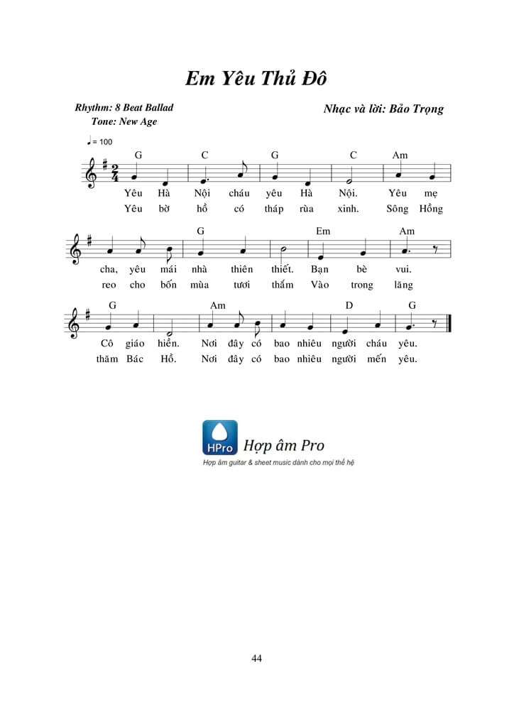 EM YEU THU DO - sheet