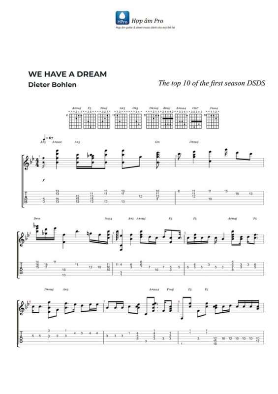 WE HAVE A DREAM - sheet