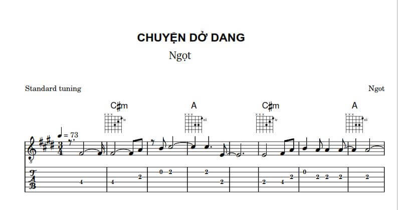 ChuyỆn DỞ Dang Hợp âm Ngọt 8215