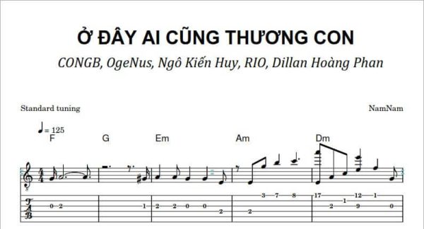 Ở Đây Ai Cũng Thương Con - Hợp âm Pro